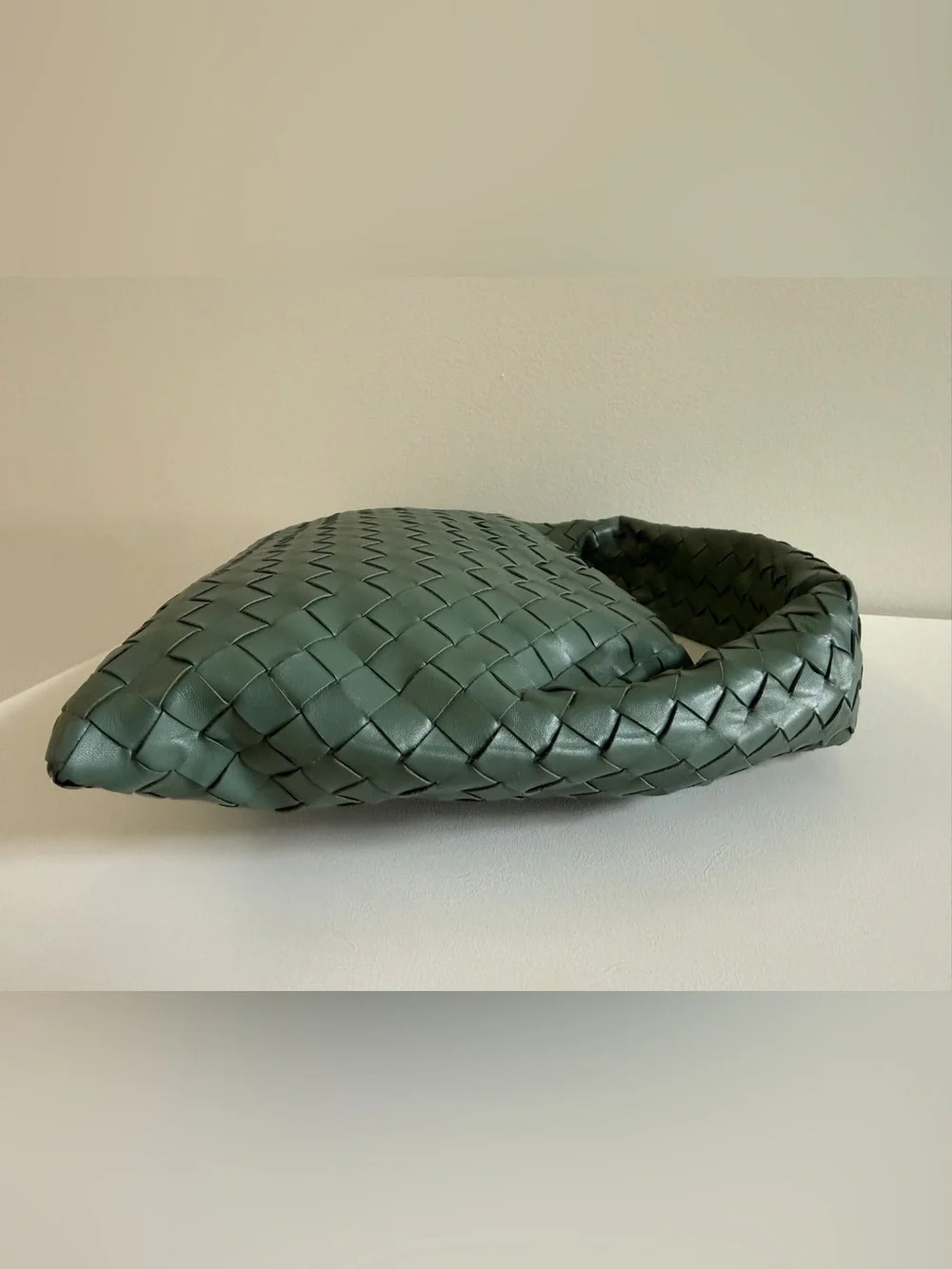 BOTTEGA VENETA Small Hop Nappa Intrecciato Leather Handbag Bag, Aloe Green